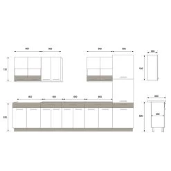 Küche ALINA Mit Hochschrank 340 Cm Küchenzeile Einbauküche Sonoma Eiche 12 Küche ALINA Mit Hochschrank 340 Cm Küchenzeile Einbauküche Sonoma Eiche -Möbelhaus 481533214