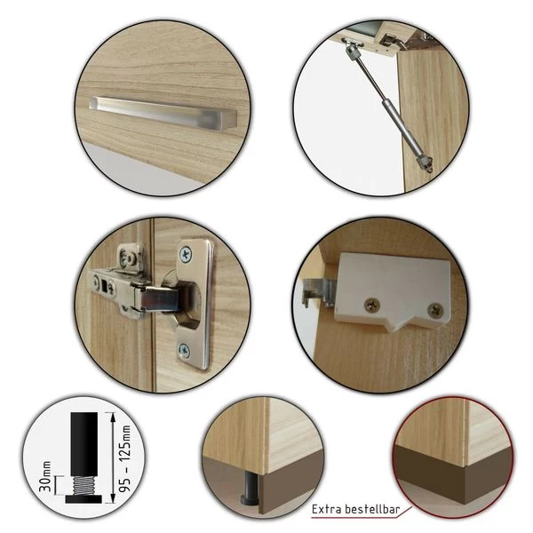 Küche ALINA Mit Hochschrank 340 Cm Küchenzeile Einbauküche Sonoma Eiche 8 Küche ALINA Mit Hochschrank 340 Cm Küchenzeile Einbauküche Sonoma Eiche – Bild 6