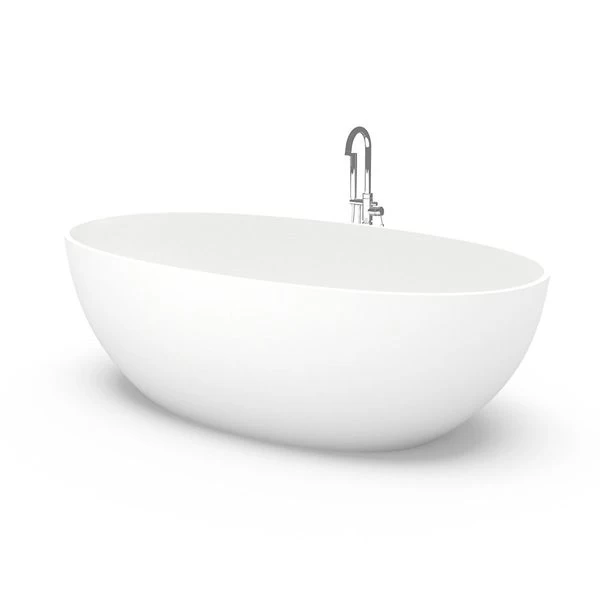 Freistehende Badewanne Mineralguss Solid Surface Gussmarmor Matt Weiß Standbadewanne 5 Freistehende Badewanne Mineralguss Solid Surface Gussmarmor Matt Weiß Standbadewanne – Bild 3