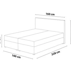 Boxspringbett Glamour Doppelbett Bett Bettkasten Matratze H3 160x200cm Schlafzimmer -Möbelhaus 482083910