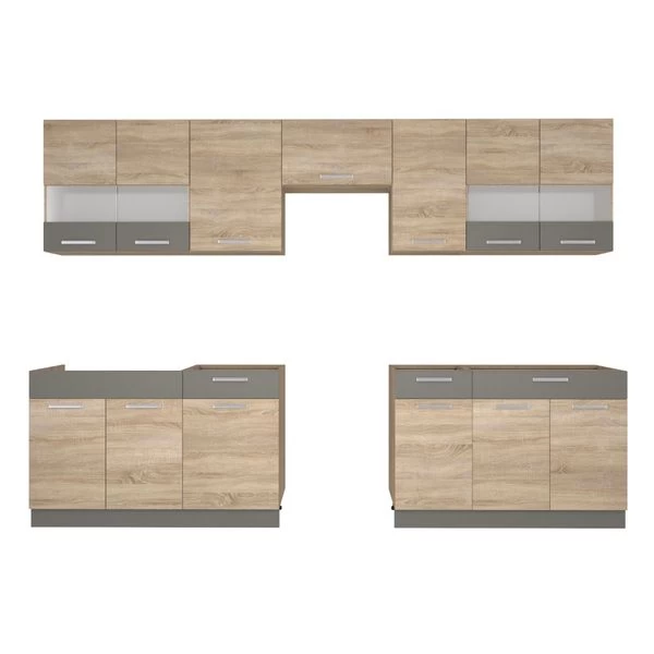 Küche ALINA 310 Cm Küchenzeile Einbauküche Küchenblock Sonoma Eiche 5 Küche ALINA 310 Cm Küchenzeile Einbauküche Küchenblock Sonoma Eiche – Bild 3