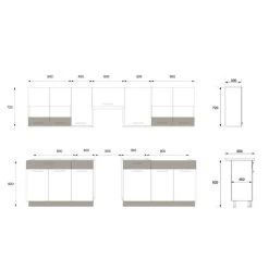 Küche ALINA 310 Cm Küchenzeile Einbauküche Küchenblock Sonoma Eiche 11 Küche ALINA 310 Cm Küchenzeile Einbauküche Küchenblock Sonoma Eiche -Möbelhaus 482736819