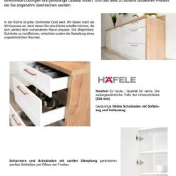 Küche Schränke Küchenzeile Erweiterbar Weiss Matt Griffmulden Häfele Schubladen -Möbelhaus 484565185