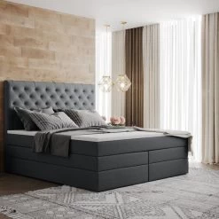 Boxspringbett Chester 90/140/160/180/200x200cm Mit Bettkasten Und Doppelmatratze -Möbelhaus 485508652