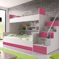 Etagenbett TOMI 2 - Doppelstockbett Hochglanz Kinderbett Hochbett ! -Möbelhaus 485980042