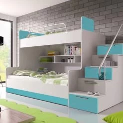 Etagenbett TOMI 2 - Doppelstockbett Hochglanz Kinderbett Hochbett ! -Möbelhaus 485980049