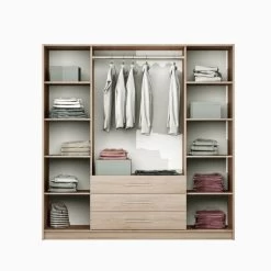 Kleiderschrank BALI D4 Drehtürenschrank Schrank Schubladen 2 Farben Spiegel ! -Möbelhaus 486092564