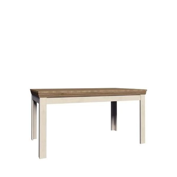 Tisch Esstisch Holz Weiss Landhaus Teilmassiv Braun 160-203 / 90cm 4 Tisch Esstisch Holz Weiss Landhaus Teilmassiv Braun 160-203 / 90cm – Bild 2