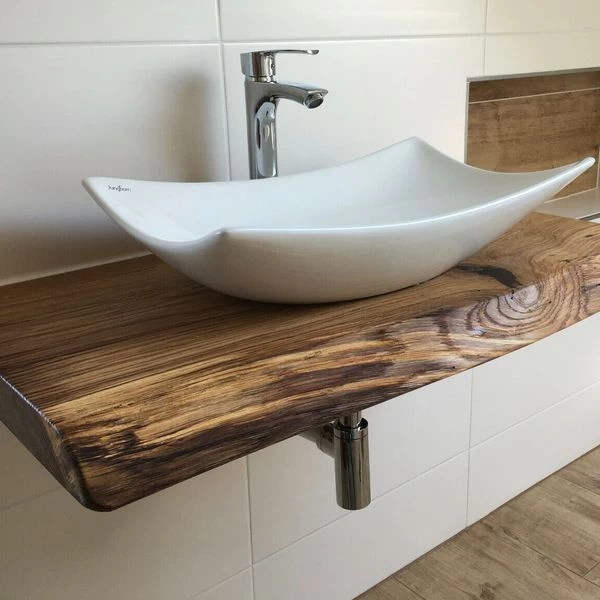 Waschtischplatte Waschtisch Waschtischkonsole Rustikal Eiche Massiv Holz