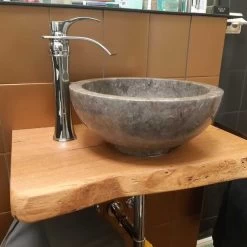 Waschtischplatte Waschtisch Waschtischkonsole Rustikal Eiche Massiv Holz -Möbelhaus 486855916