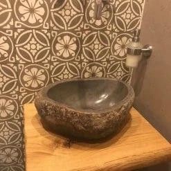 Waschtischplatte Waschtisch Waschtischkonsole Rustikal Eiche Massiv Holz -Möbelhaus 486855918