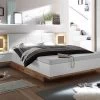 Doppelbett Nachtkommoden CAPRI XL Bett Ehebett Fussbank 180x200 Weiß Eiche -Möbelhaus 487660886