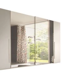 Schwebetürenschrank Kleiderschrank Schrank Schlafzimmerschrank Weiß Spiegel 312 -Möbelhaus 487662081
