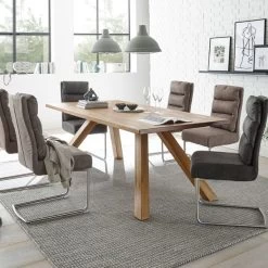 Esstisch "LEONARD" Esszimmer Tisch Massivholz Eiche Geölt Rechteckig 200cm -Möbelhaus 487662928