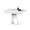 Esstisch "JACKSON" Tisch Ausziehtisch Glas Weiß Oval 130-190cm -Möbelhaus 488606129