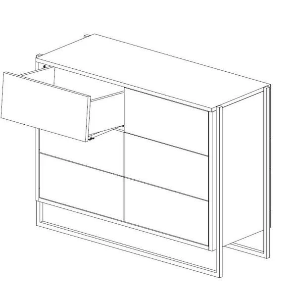 Schrankbett Wandbett Klappbett Horizontal HB 140x200 Eiche Lancelot & Schwarz Kommode 10 Schrankbett Wandbett Klappbett Horizontal HB 140x200 Eiche Lancelot & Schwarz Kommode – Bild 8