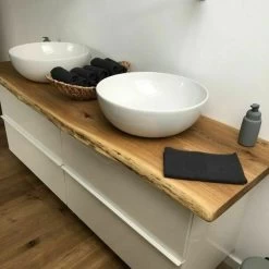 Waschtisch Eiche Holzplatte Massiv Holz Aufsatzbecken Naturkante Zuschnitt Geölt 16 Waschtisch Eiche Holzplatte Massiv Holz Aufsatzbecken Naturkante Zuschnitt Geölt -Möbelhaus 489310206