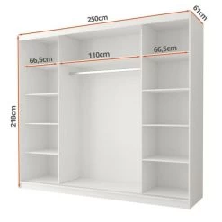 Schrank Kleiderschrank Mehrzweckschrank Garderobenschrank Malba 250 -Möbelhaus 491299901