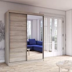 Schwebetürenschrank Schrank Kleiderschrank Mehrzweckschrank Mista 05 150 -Möbelhaus 491338158