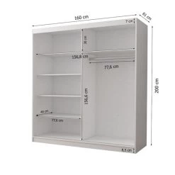 Schrank Kleiderschrank Mehrzweckschrank Garderobenschrank Mono 05 160 19 Schrank Kleiderschrank Mehrzweckschrank Garderobenschrank Mono 05 160 -Möbelhaus 491988670