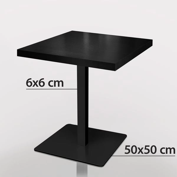 MADRID | Bistrotisch | 70x70cm | Schwarz | Gastrotisch, Restauranttisch, Kneipentisc 4 MADRID | Bistrotisch | 70x70cm | Schwarz | Gastrotisch, Restauranttisch, Kneipentisc – Bild 2