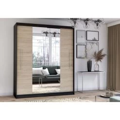 Kleiderschrank Schiebetürenschrank Schwebetürenschrank Mit Spiegel Torino 200 Cm -Möbelhaus 492289424