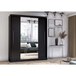 Kleiderschrank Schiebetürenschrank Schwebetürenschrank Mit Spiegel Torino 200 Cm -Möbelhaus 492289427