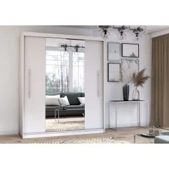 Kleiderschrank Schiebetürenschrank Schwebetürenschrank Mit Spiegel Torino 200 Cm -Möbelhaus 492289431