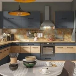 Moderne Küche Küchenzeile "INA 2022" U-Küche Holz Grau Individuell Stellbar