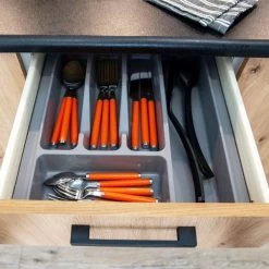 Moderne Küche Küchenzeile Klara 120/180cm Holz / Grau Matt -Möbelhaus 496576382