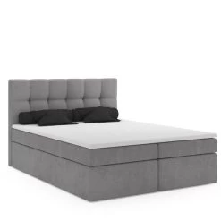 Boxspringbett Doppelbett Grau 140x200 Topper Montage Samtstoff H3/ H4 9 Boxspringbett Doppelbett Grau 140x200 Topper Montage Samtstoff H3/ H4 -Möbelhaus 498581820