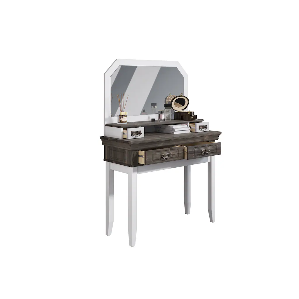 Home Affaire Schminktisch »Vinales«, Aus Massiver Kiefer, Mit Fräsungen 6 Home Affaire Schminktisch »Vinales«, Aus Massiver Kiefer, Mit Fräsungen – Bild 4