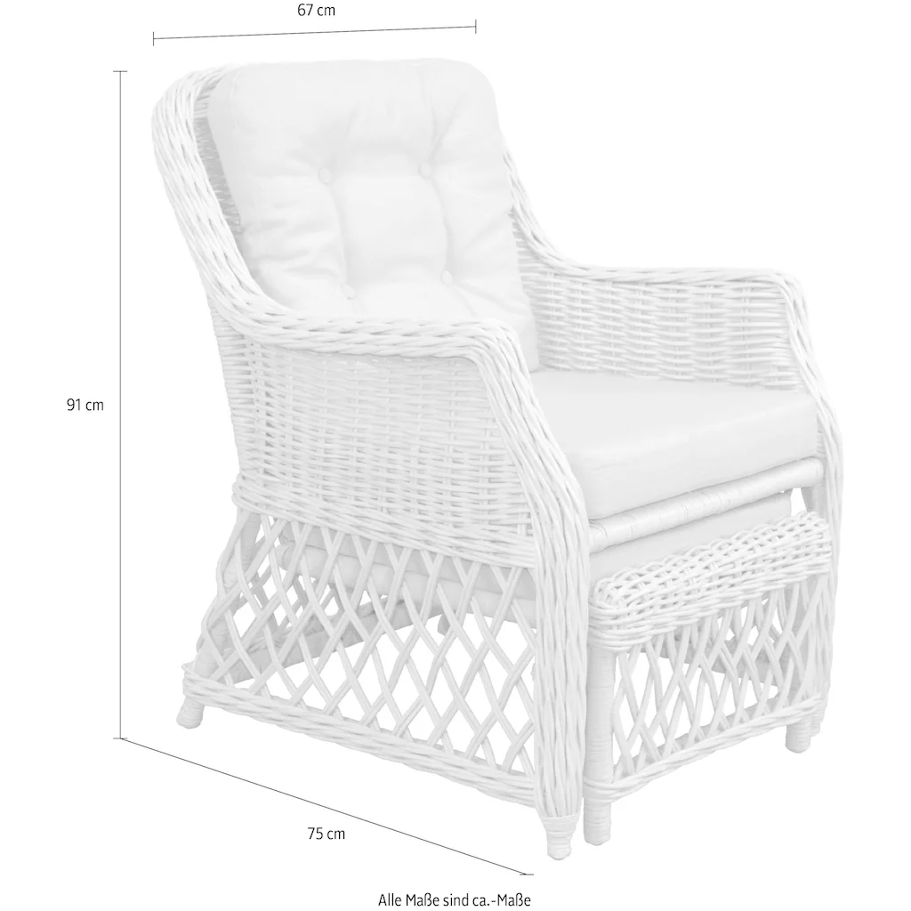 Home Affaire Rattanstuhl, Handarbeit, Maße (B/T/H): (67/75/91) 7 Home Affaire Rattanstuhl, Handarbeit, Maße (B/T/H): (67/75/91) – Bild 5