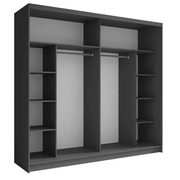 Komplett Schlafzimmer Set Finyo Mit LED Bett, Schrank Mit Spiegel, 2 X Nako 5 Komplett Schlafzimmer Set Finyo Mit LED Bett, Schrank Mit Spiegel, 2 X Nako – Bild 3