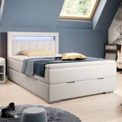 Boxspringbett Mila Mit Bettkasten LED USB Und Farbauwahl 120 X 200 Cm NEU! -Möbelhaus 501128367