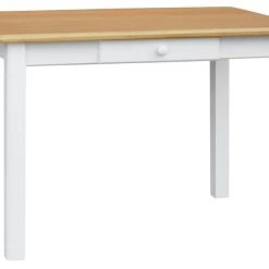Esstisch Küchentisch Speisetisch Tisch Kiefer Weiss Farbe Alder Schublade