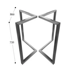 V-Tischkufe MTV 720 Mm Edelstahl Tischgestell Rahmentisch Kufengestell -Möbelhaus 502303163