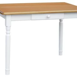 Küchentisch Esstisch Speisetisch Tisch Weiss Farbe Alder Mit Schublade