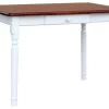 Küchentisch Esstisch Speisetisch Tisch Weiss Farbe Calvados Mit Schublade -Möbelhaus 502716450