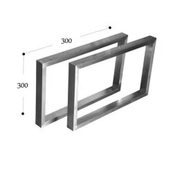 Couchtisch Kufengestell MT 300 Tischgestell Edelstahl 60x30 Rahmentisch 1Paar/1Stück