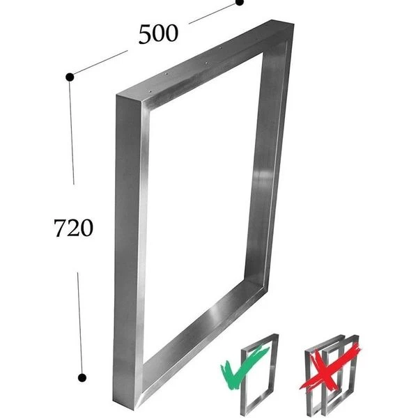 Couchtisch Kufengestell MT 720mm Tischgestell Edelstahl 40x20 Tischkufe-1Paar/1 Stück 11 Couchtisch Kufengestell MT 720mm Tischgestell Edelstahl 40x20 Tischkufe-1Paar/1 Stück – Bild 9