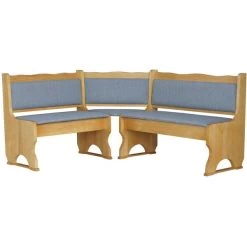 Eckbank Alder Farbe Mit Polsterung Massivholz Kiefer Holz, Grau, Braun, Ökoleder- Neu -Möbelhaus 503386851