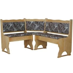 Eckbank Alder Farbe Mit Polsterung Massivholz Kiefer Holz, Grau, Braun, Ökoleder- Neu -Möbelhaus 503386860