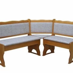 Eckbank Alder Farbe Mit Polsterung Massivholz Kiefer Holz, Grau, Braun, Ökoleder- Neu -Möbelhaus 503386863