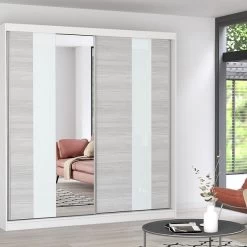 Schwebetürenschrank Kleiderschrank Schrank Garderobe Spiegel Multi 32