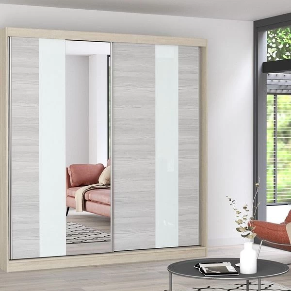 Schwebetürenschrank Kleiderschrank Schrank Garderobe Spiegel Multi 32 5 Schwebetürenschrank Kleiderschrank Schrank Garderobe Spiegel Multi 32 – Bild 3