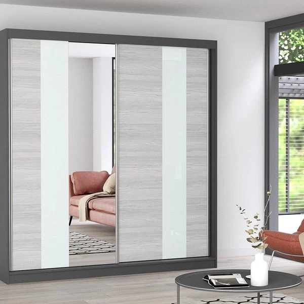 Schwebetürenschrank Kleiderschrank Schrank Garderobe Spiegel Multi 32 6 Schwebetürenschrank Kleiderschrank Schrank Garderobe Spiegel Multi 32 – Bild 4