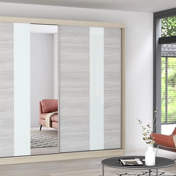 Schwebetürenschrank Kleiderschrank Schrank Garderobe Spiegel Multi 32 230 Cm 4 Schwebetürenschrank Kleiderschrank Schrank Garderobe Spiegel Multi 32 230 Cm – Bild 2