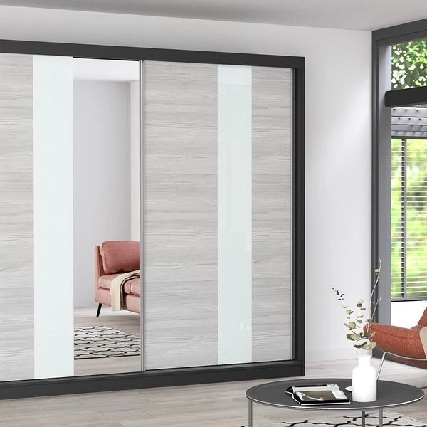 Schwebetürenschrank Kleiderschrank Schrank Garderobe Spiegel Multi 32 230 Cm 5 Schwebetürenschrank Kleiderschrank Schrank Garderobe Spiegel Multi 32 230 Cm – Bild 3