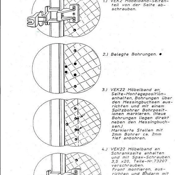 2 X Vorwerk Hettich Scharnier Topfband Möbelband 11530016 - 4405/72 - VEK22 4 Farben 7 2 X Vorwerk Hettich Scharnier Topfband Möbelband 11530016 - 4405/72 - VEK22 4 Farben – Bild 5